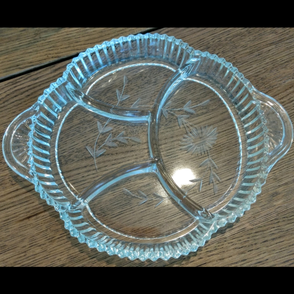 Vintage Tiffin 4 Part Divided Serving Tray